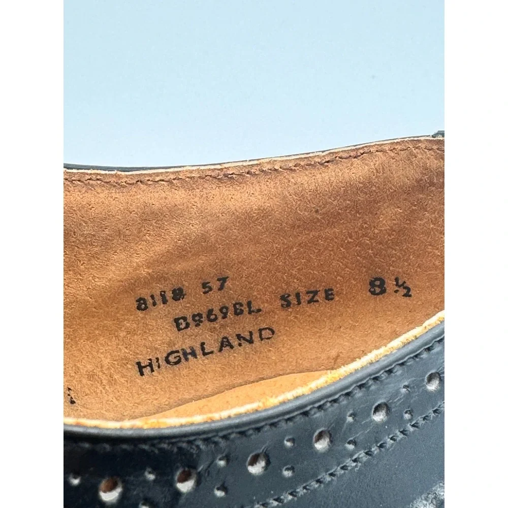 Desborough Shoe Envoy Men Black Leather Ghillie Brogues Made in Britain Tasseled